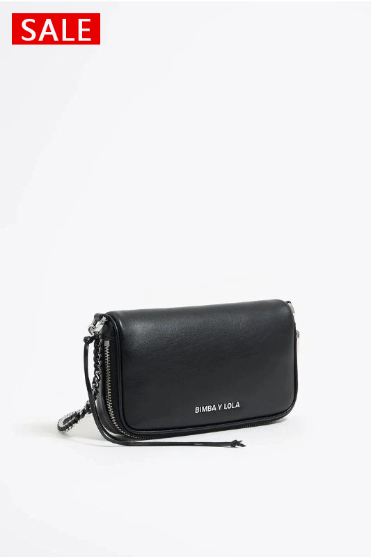 Bolso bandolera mini piel negro